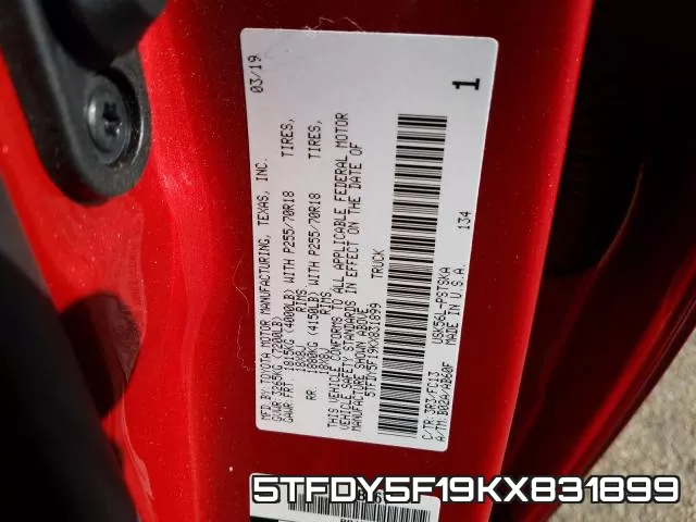 5TFDY5F19KX831899 фото 2