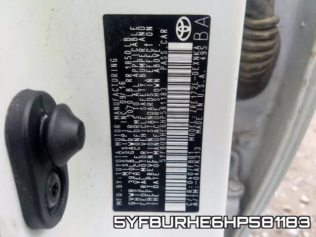 5YFBURHE6HP581183 фото 2