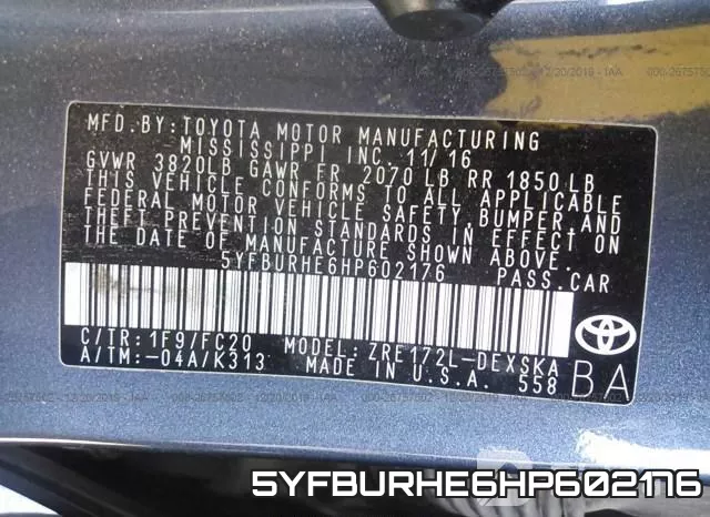 5YFBURHE6HP602176 фото 8
