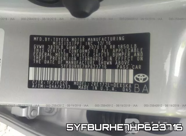 5YFBURHE7HP623716 фото 9