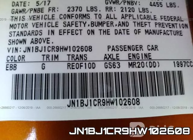 JN1BJ1CR9HW102608 фото 8