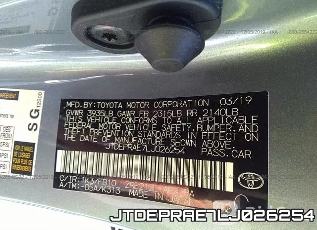 JTDEPRAE7LJ026254 фото 8