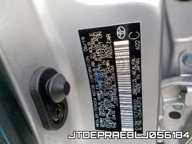 JTDEPRAE8LJ056184 фото 2
