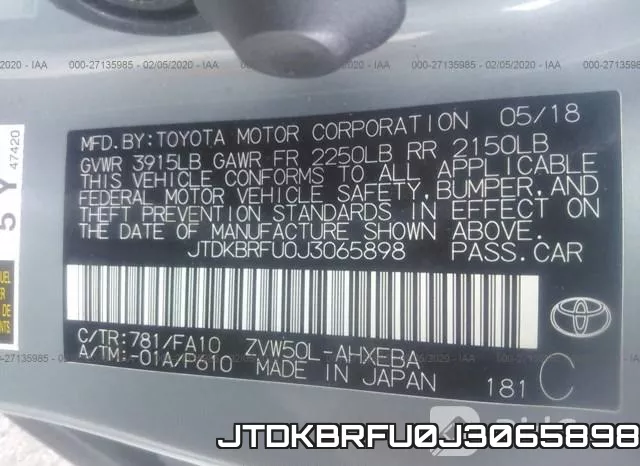 JTDKBRFU0J3065898 фото 9