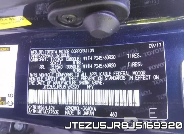 JTEZU5JR8J5169320 фото 10