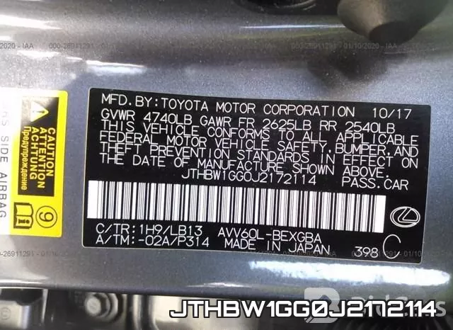 JTHBW1GG0J2172114 фото 7