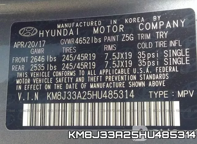 KM8J33A25HU485314 фото 9