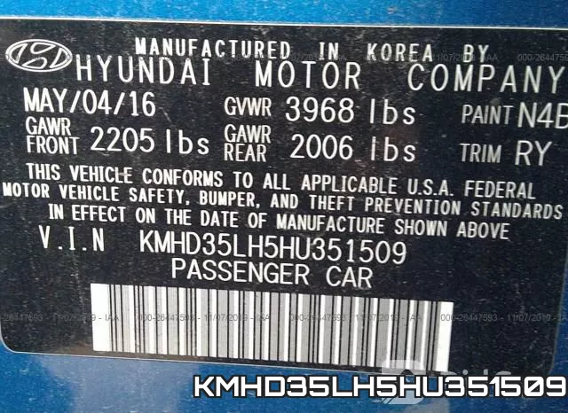 KMHD35LH5HU351509 фото 10