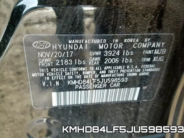 KMHD84LF5JU598593 фото 2