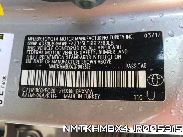 NMTKHMBX4JR005315 фото 2