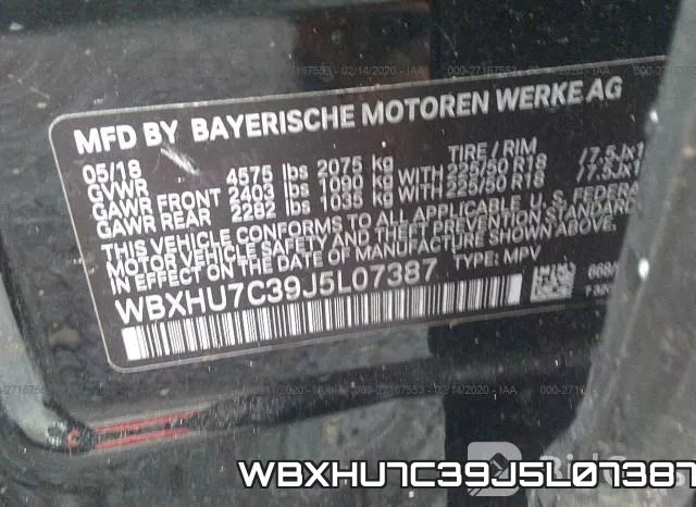 WBXHU7C39J5L07387 фото 7