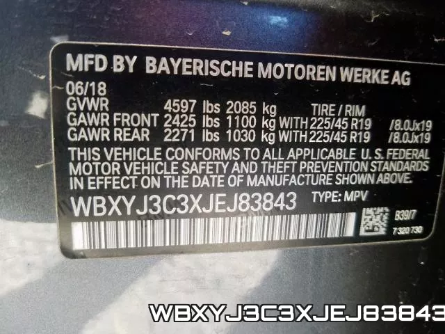 WBXYJ3C3XJEJ83843 фото 2