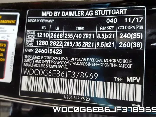 WDC0G6EB6JF378969 фото 2