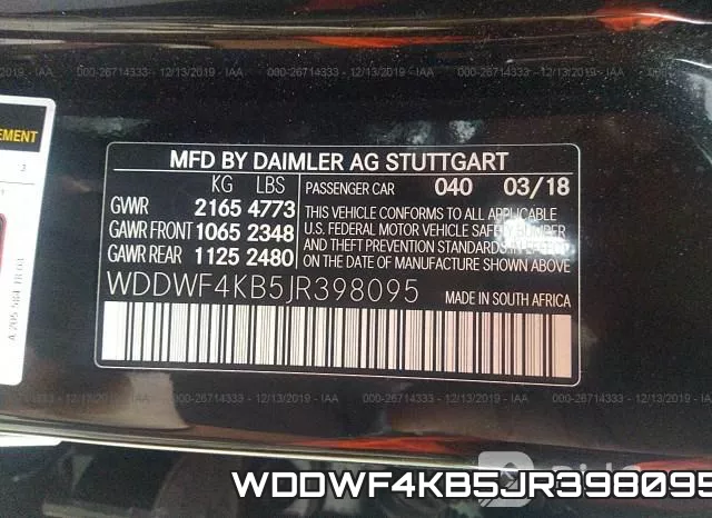 WDDWF4KB5JR398095 фото 6