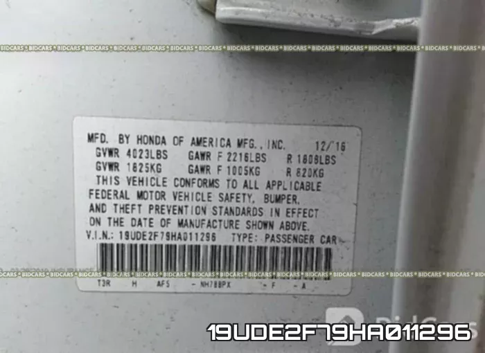 19UDE2F79HA011296 фото 10