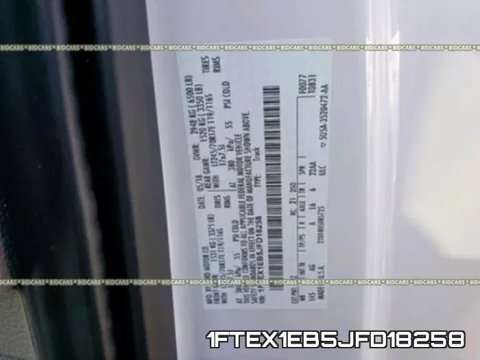 1FTEX1EB5JFD18258 фото 2