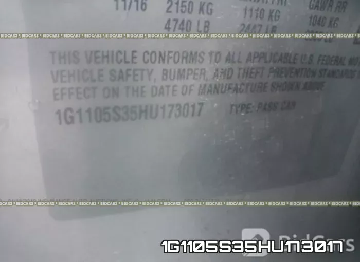 1G1105S35HU173017 фото 10