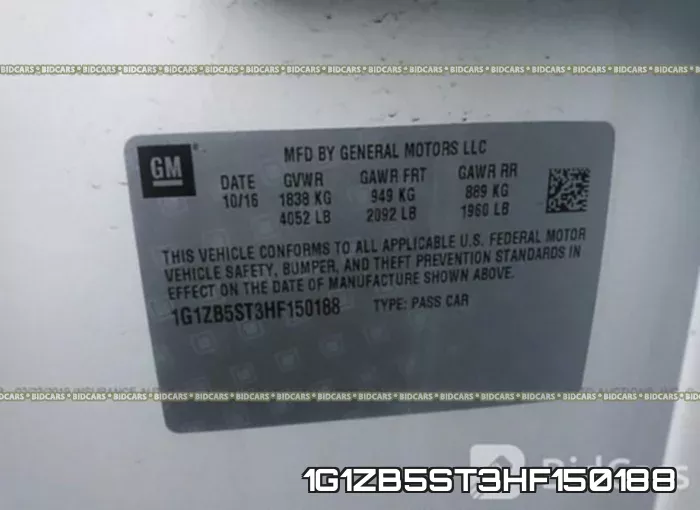 1G1ZB5ST3HF150188 фото 10