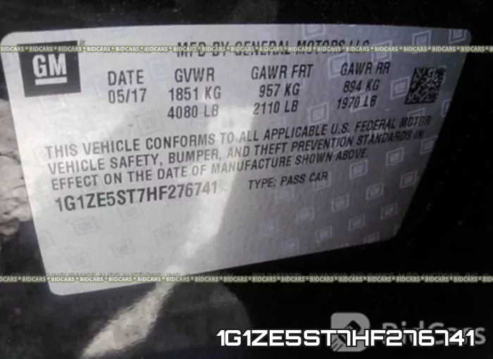 1G1ZE5ST7HF276741 фото 10