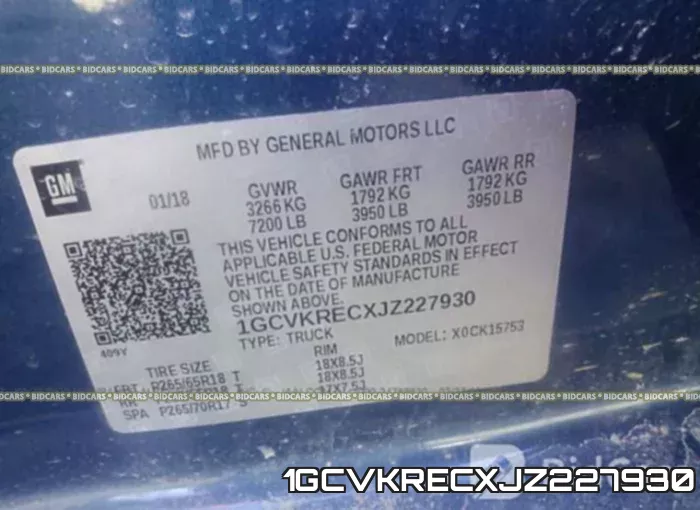1GCVKRECXJZ227930 фото 10