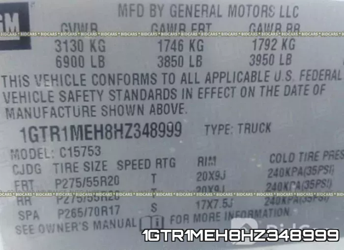 1GTR1MEH8HZ348999 фото 10