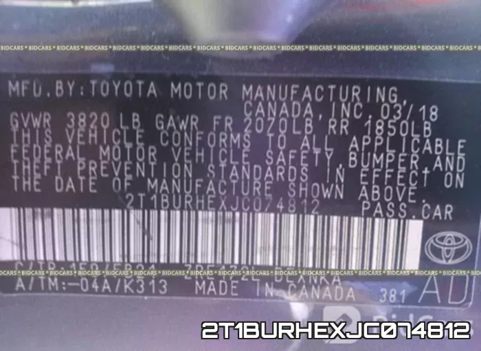 2T1BURHEXJC074812 фото 10