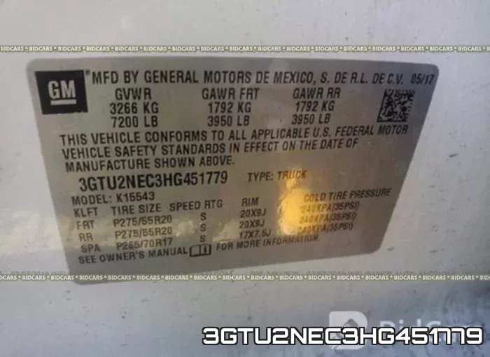 3GTU2NEC3HG451779 фото 10