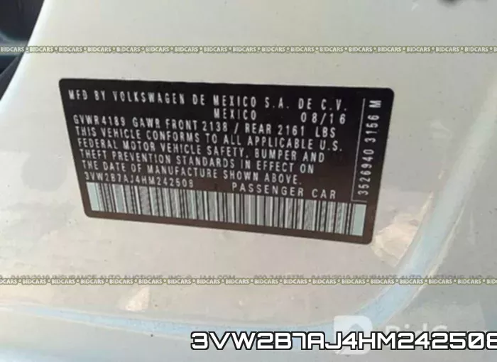 3VW2B7AJ4HM242508 фото 10