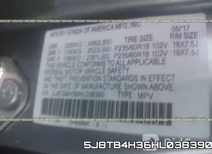 5J8TB4H36HL038390 фото 10