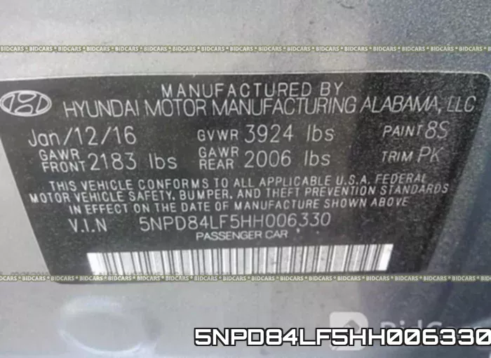 5NPD84LF5HH006330 фото 10