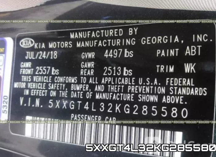 5XXGT4L32KG285580 фото 10