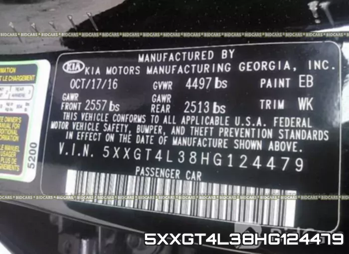 5XXGT4L38HG124479 фото 10