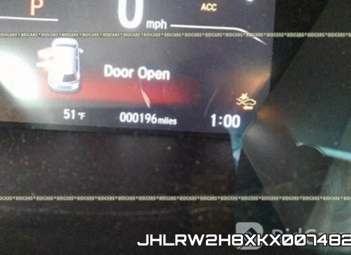 JHLRW2H8XKX007482 фото 8