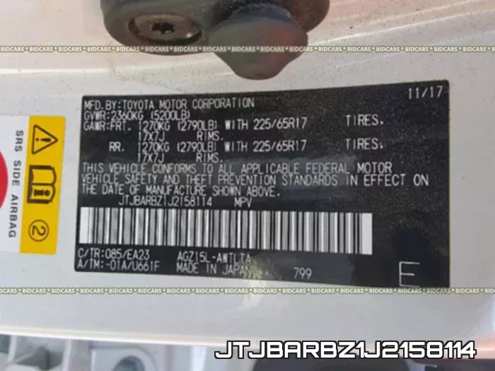 JTJBARBZ1J2158114 фото 2