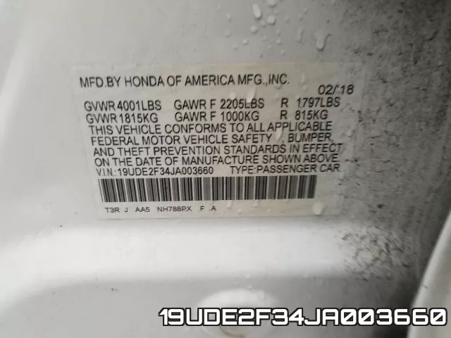 19UDE2F34JA003660 фото 2