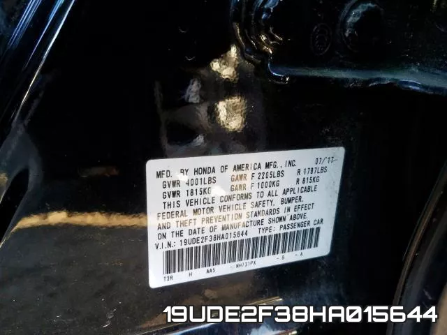 19UDE2F38HA015644 фото 2