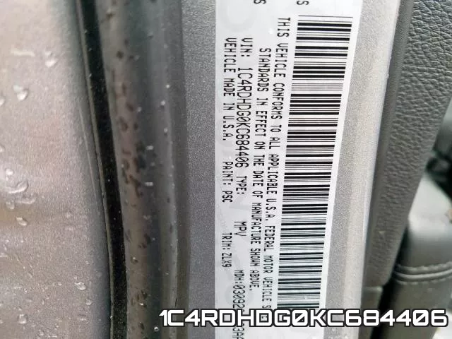 1C4RDHDG0KC684406 фото 2