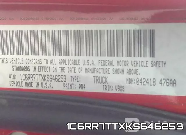 1C6RR7TTXKS646253 фото 9