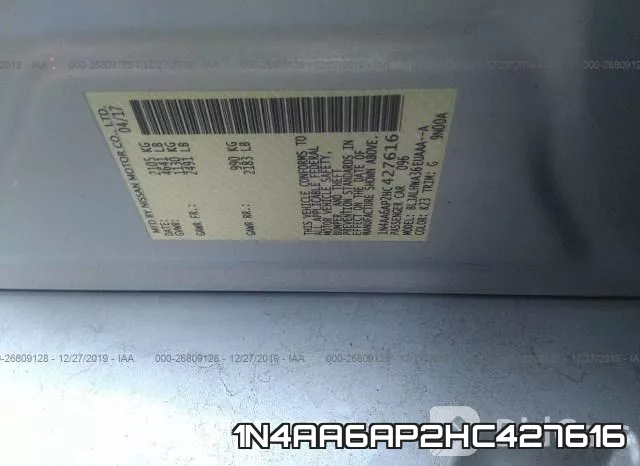 1N4AA6AP2HC427616 фото 8