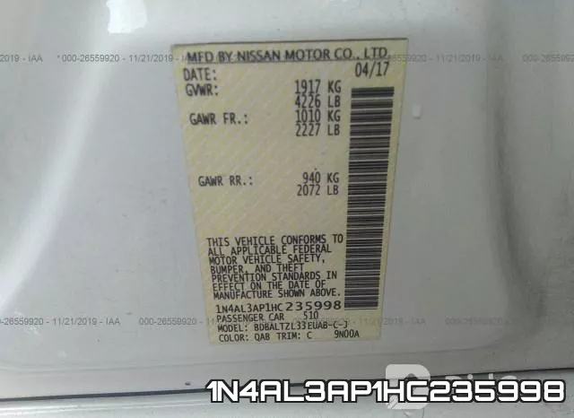 1N4AL3AP1HC235998 фото 7