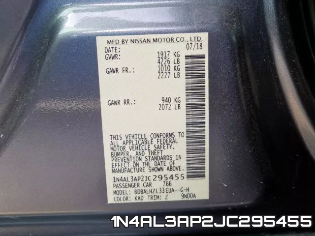 1N4AL3AP2JC295455 фото 2