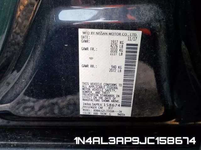 1N4AL3AP9JC158674 фото 2