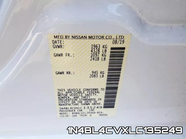 1N4BL4CVXLC135249 фото 2