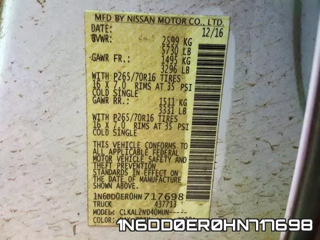 1N6DD0ER0HN717698 фото 2