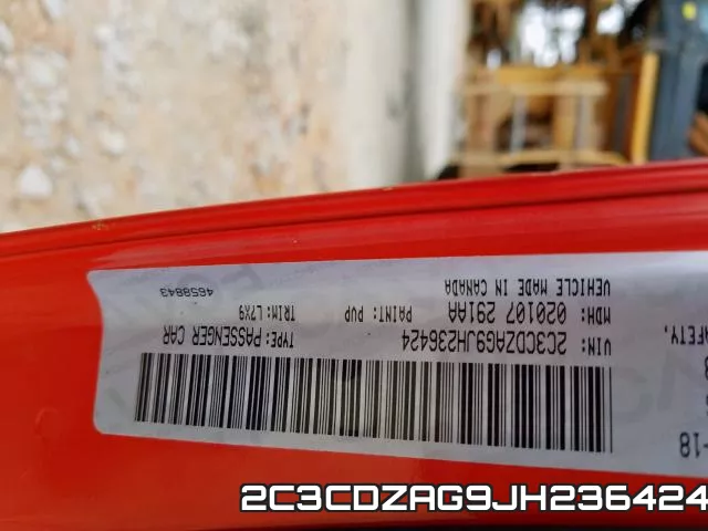 2C3CDZAG9JH236424 фото 2