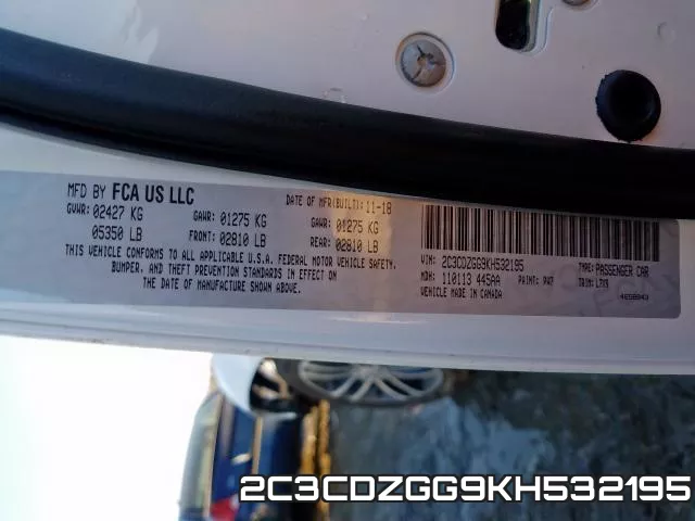 2C3CDZGG9KH532195 фото 2