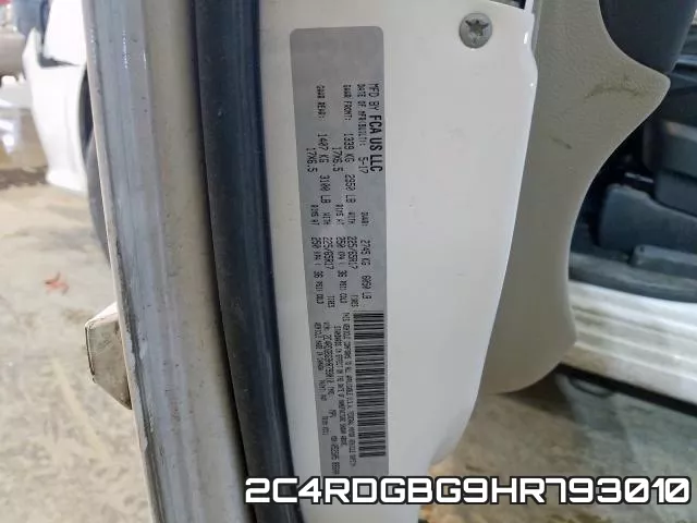 2C4RDGBG9HR793010 фото 2