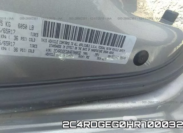 2C4RDGEG0HR700032 фото 8