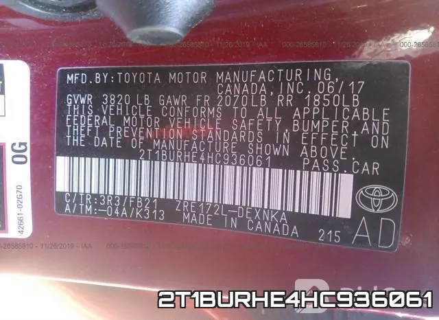 2T1BURHE4HC936061 фото 9