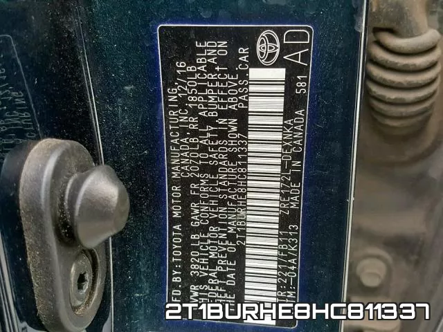 2T1BURHE8HC811337 фото 2